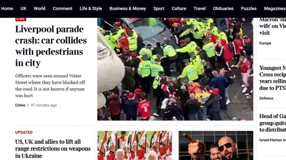 Policja przekazała, że samochód zatrzymał się na miejscu zdarzenia, a kierowca został ujęty. źródło: https://www.thetimes.com/