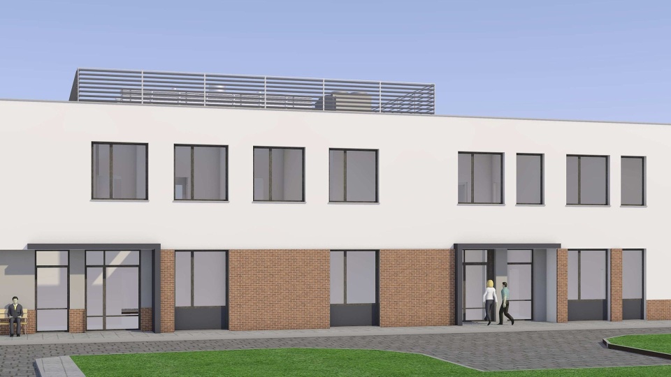 Wizualizacja budynku zakładu patomorfologii. Mat. Szpital Wojewódzki w Szczecinie