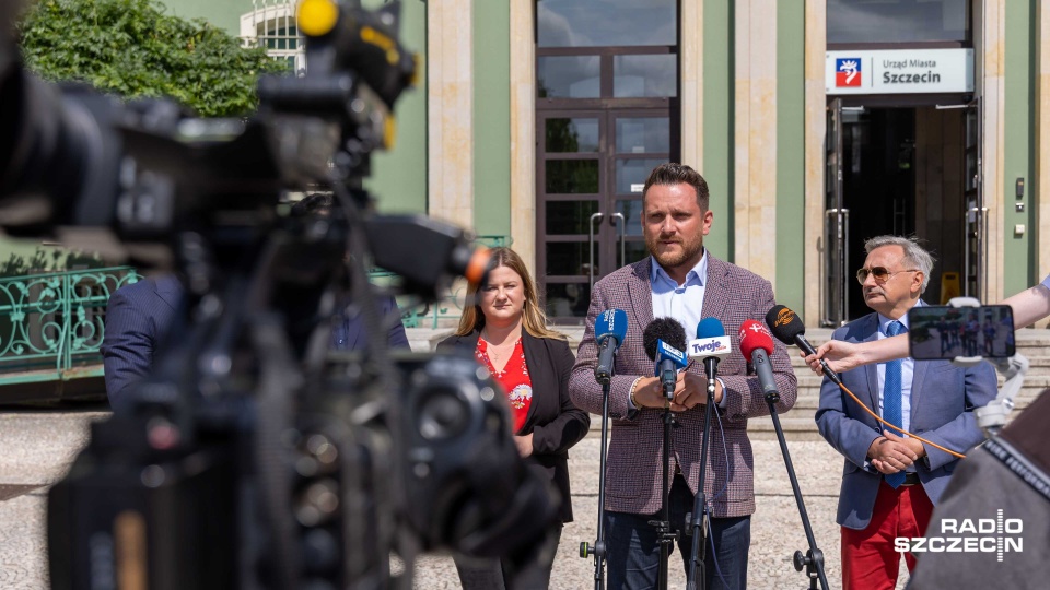 Julia Szałabawka, Krzysztof Romianowski, Maciej Kopeć. Fot. Robert Stachnik [Radio Szczecin]