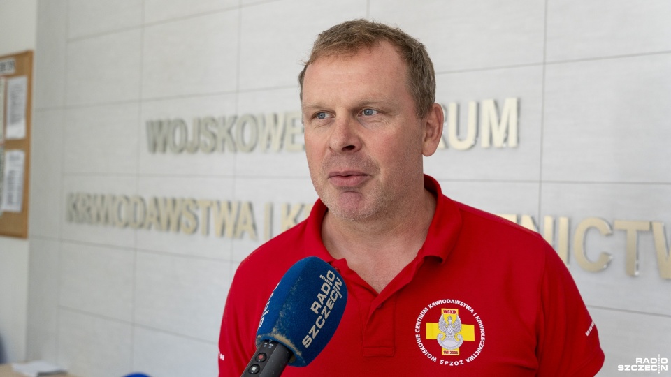 ppłk lek. Arkadiusz SZYMCZAK - Wojskowe Centrum Krwiodawstwa i Krwiolecznictwa | Fot. Maciej Papke [Radio Szczecin]