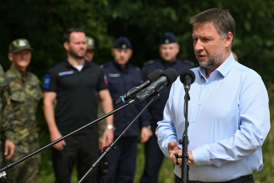 Marcin Kierwiński podczas konferencji w gminie Włodawa. Fot. PAP/Wojtek Jargiło