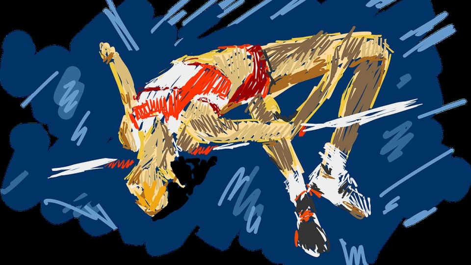 Maja Słodzińska konkurs zakończyła z nowym rekordem życiowym pokonując w pierwszej próbie wysokość 1.83. źródło: pixabay.com/pl/150517/OpenClipart-Vectors/CC0 - domena publiczna