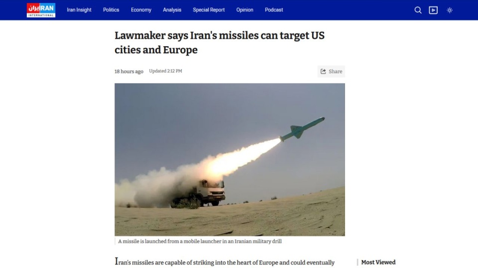 Państwa zachodnie obawiają się, że Iran stara się stworzyć arsenał nuklearny, a zdaniem MAEA zgromadził już zapasy wzbogaconego uranu wystarczające do skonstruowania kilku głowic nuklearnych. źródło: www.iranintl.com