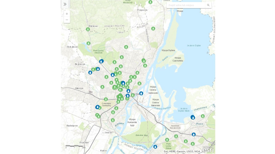 Mapa Poidełek. Mat. ZWiK