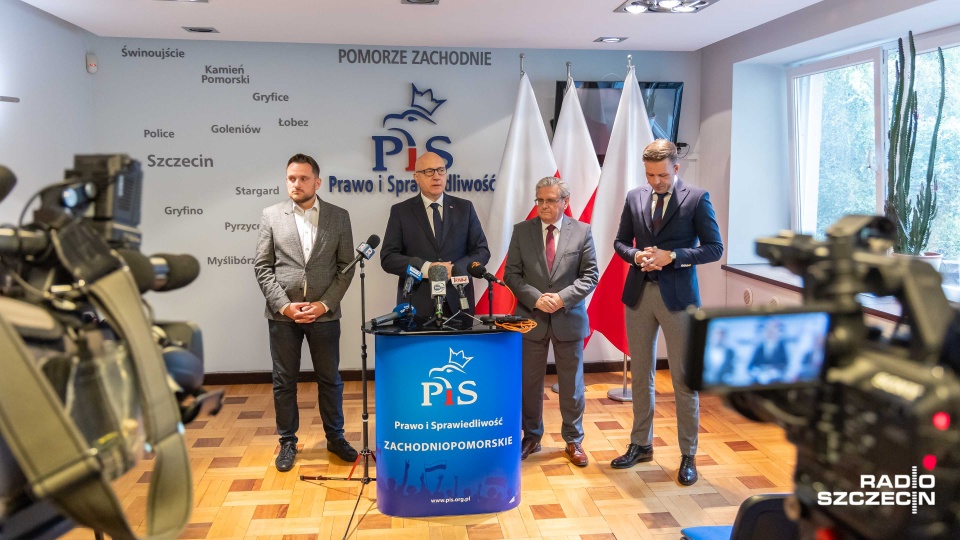 Joachim Brudziński, Czesław Hoc, Rafał Niburski, Krzysztof Romianowski. Fot. Robert Stachnik [Radio Szczecin]