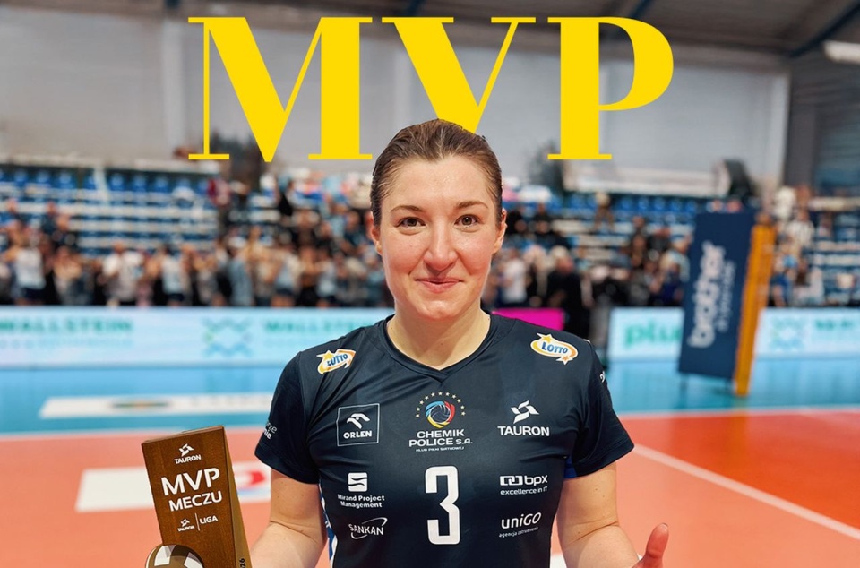 MVP sobotniego pojedynku została wybrana rozgrywająca chemiczek Ewelina Wilińska. źródło: https://x.com/kpschemikpolice