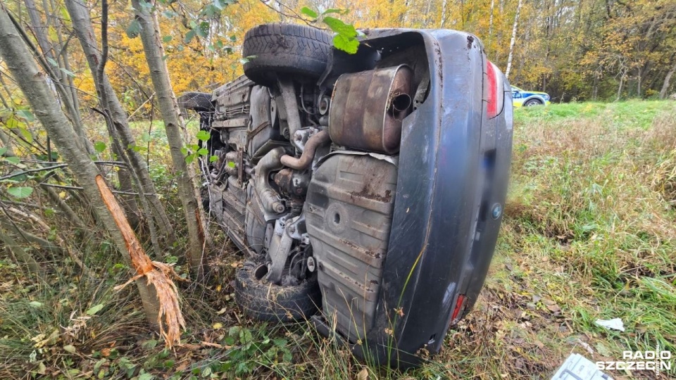 Pojazd prowadził 23-letni mężczyzna, który nie posiadał stosownych uprawnień do poruszania się po drogach publicznych w Polsce. Fot. Rafael Żełobowski [Radio Szczecin]