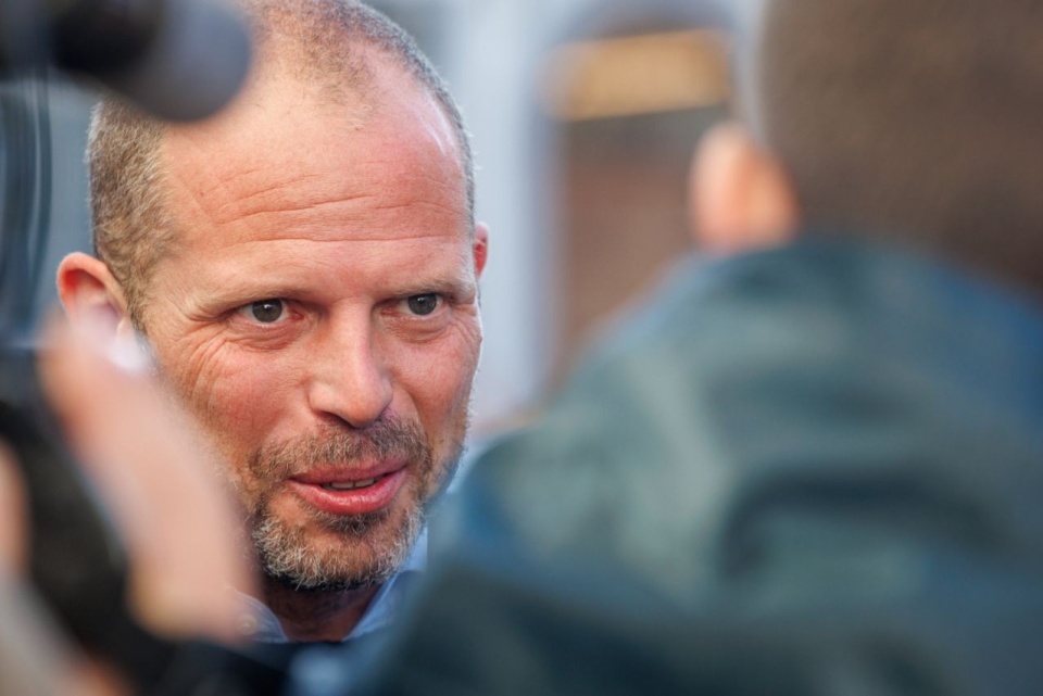 Belgijski minister obrony Theo Francken. Fot. PAP/EPA/OLIVIER MATTHYS