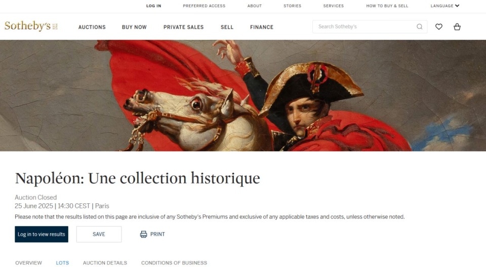 Klejnot, który można również używać jako wisior, był zakładany przez Napoleona Bonaparte na bikorn, jego charakterystyczne nakrycie głowy. źródło: www.sothebys.com