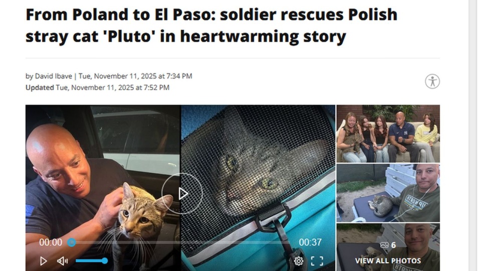 Kot właśnie trafił do swojego nowego domu w El Paso, a nagranie z tego wydarzenia zamieszczono w mediach społecznościowych. źródło: kfoxtv.com/news