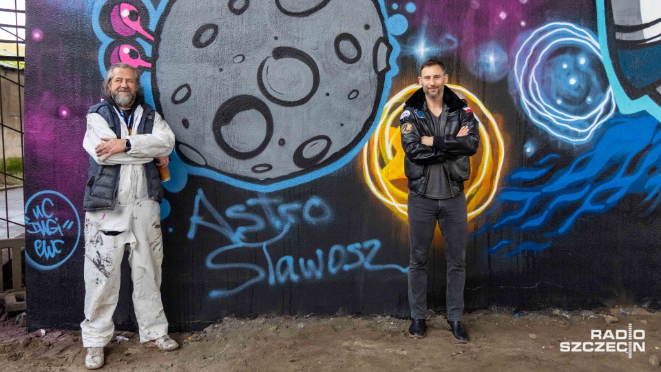 Polski astronauta odsłonił kosmiczny mural [WIDEO, ZDJĘCIA]