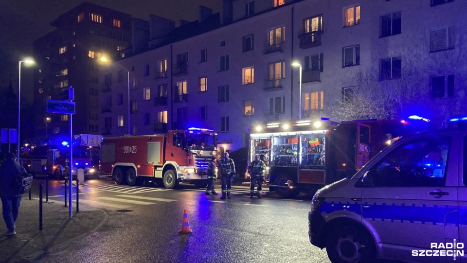 Pożar przy ul. Wielkopolskiej w Szczecinie [ZDJĘCIA]