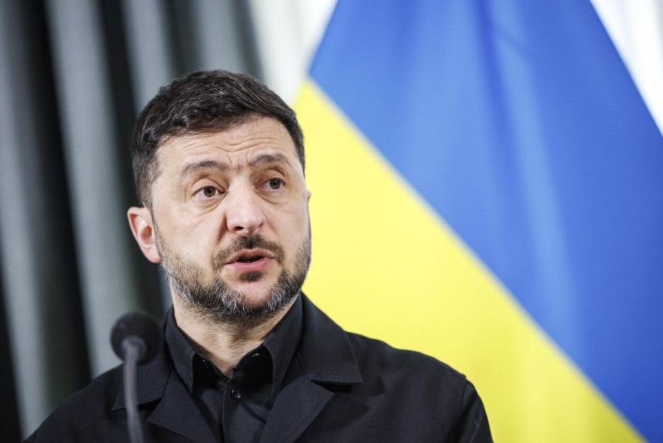 Wołodymyr Zełenski. Fot. PAP/EPA/REMKO DE WAAL