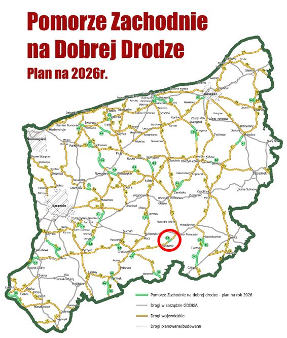 Rusza przebudowa drogi wojewódzkiej nr 175 na odcinku Dębsko - granica powiatów.