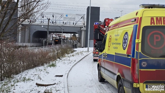 Fot. Rafael Żełobowski [Radio Szczecin] Nastolatek wpadł pod tramwaj w pobliżu pętli Turkusowa [ZDJĘCIA]