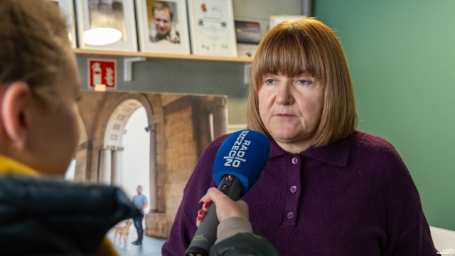 Ewa Mrugowska. Fot. Robert Stachnik [Radio Szczecin] Mróz bardzo niebezpieczny dla bezdomnych zwierząt [WIDEO, ZDJĘCIA]