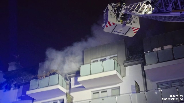 Fot. Rafael Żełobowski [Radio Szczecin] Pożar mieszkania w Świnoujściu [ZDJĘCIA]