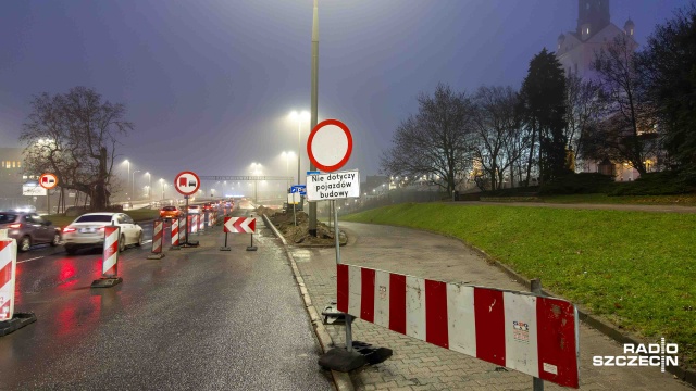 Fot. Robert Stachnik [Radio Szczecin] Zmiana organizacji ruchu w okolicy Trasy Zamkowej [ZDJĘCIA]