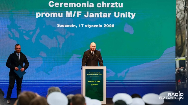 Fot. Robert Stachnik [Radio Szczecin] Chrzest promu Jantar Unity za nami. "To wielki dzień!" [WIDEO, ZDJĘCIA]