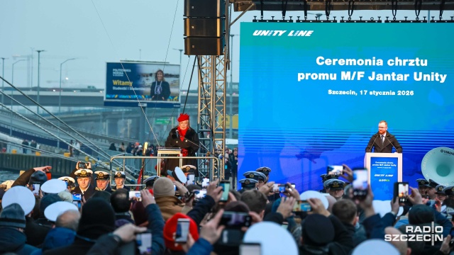 Fot. Robert Stachnik [Radio Szczecin] Chrzest promu Jantar Unity za nami. "To wielki dzień!" [WIDEO, ZDJĘCIA]