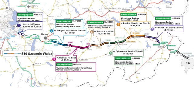 Odcinki S10 Szczecin - Wałcz. Mat. GDDKiA w Szczecinie Kolejny odcinek drogi S10 z pozwoleniem na budowę [WIZUALIZACJE, MAPY]