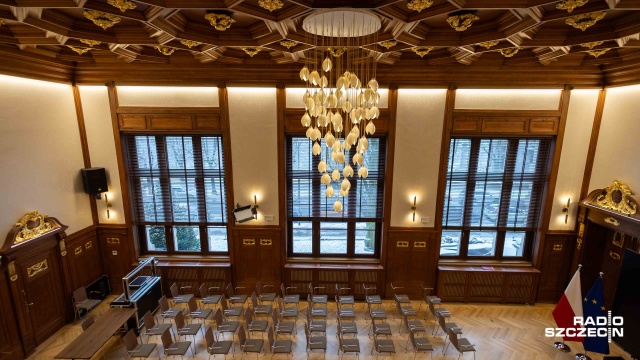 Fot. Robert Stachnik [Radio Szczecin] Sala Rycerska w ZUW odzyskała dawny blask [ZDJĘCIA]