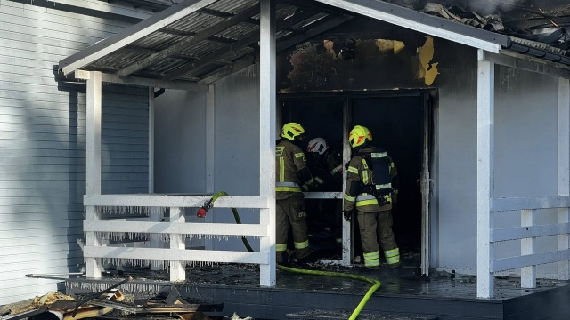 Fot. st. kpt. Daniel Boś, asp. Dariusz Schacht Wielki pożar domków letniskowych w Pogorzelicy [WIDEO, ZDJĘCIA]