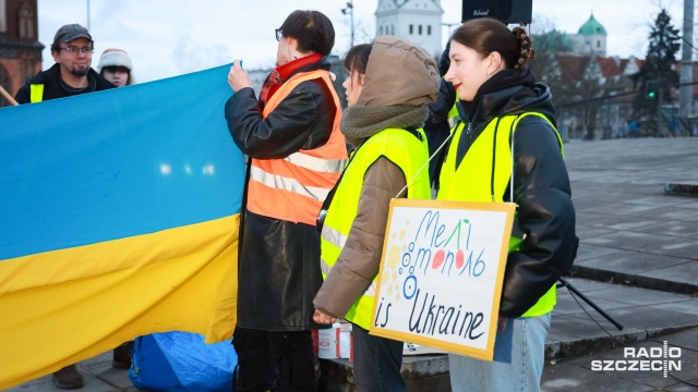 Fot. Robert Stachnik [Radio Szczecin] Marsz dla Ukrainy w Szczecinie [ZDJĘCIA]