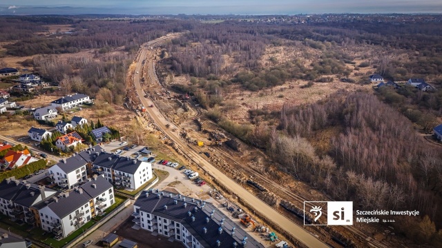 Fot. Szczecińskie Inwestycje Miejskie Trasa Północna nabiera kształtów [ZDJĘCIA]