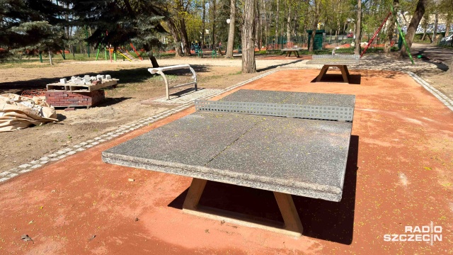 Fot. Robert Stachnik [Radio Szczecin] Park Chopina wkrótce zyska nową siłownię pod chmurką [WIDEO, ZDJĘCIA]