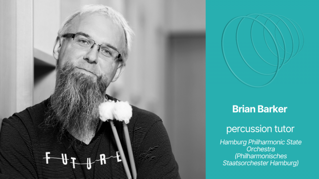 Brian Barker – tutor instrumentów perkusyjnych 14. International Lutosławski Youth Orchestra 2026. Fot. Materiały prasowe Filharmonii w Szczecinie Rekordowe statystyki przesłuchań do International Lutosławski Youth Orchestra 2026  [ZDJĘCIA]