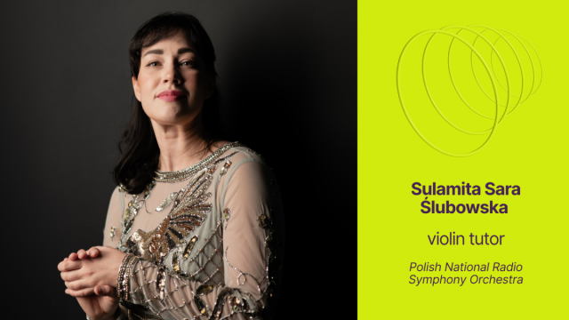 Sulamita Sara Ślubowska – tutor skrzypiec 14. International Lutosławski Youth Orchestra 2026. Fot. Materiały prasowe Filharmonii w Szczecinie Rekordowe statystyki przesłuchań do International Lutosławski Youth Orchestra 2026  [ZDJĘCIA]