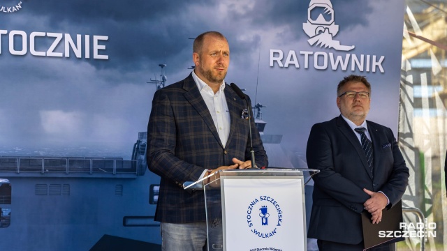 Fot. Robert Stachnik [Radio Szczecin] Stocznia Szczecińska "Wulkan" wybuduje część okrętu ratowniczego [ZDJĘCIA]
