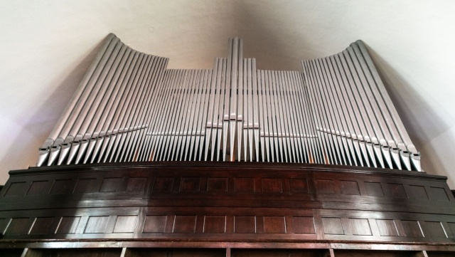 Organy Barnima Grüneberga opus 754 z 1930 roku przebudowane w 1966. Sanktuarium pw. Najświętszego Serca Pana Jezusa w Szczecinie Fot. Weronika Łyczywek [Radio Szczecin] Pieśni negro spirituals na Festiwalu Grünebergowskim [ZDJĘCIA]