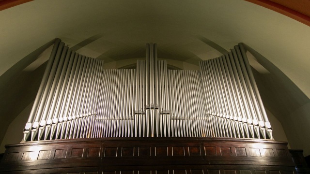 Organy Barnima Grüneberga opus 754 z 1930 roku w Sanktuarium Najświętszego Serca Pana Jezusa w Szczecinie. Fot. Weronika Łyczywek [Radio Szczecin] Jola Szczepaniak owacyjnie przyjęta na Festiwalu Grünebergowskim [ZDJĘCIA]
