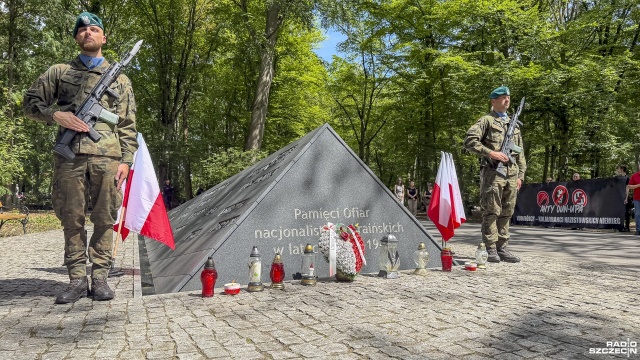 Fot. Maciej Papke [Radio Szczecin] Szczecin pamiętał o ofiarach ukraińskich nacjonalistów [WIDEO, ZDJĘCIA]