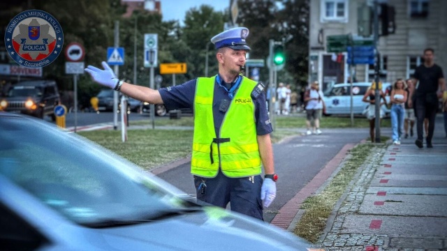 Fot. Komenda Miejska Policji w Szczecinie To były bezpieczne Żagle. Policjanci czuwali z lądu, wody i powietrza [ZDJĘCIA]