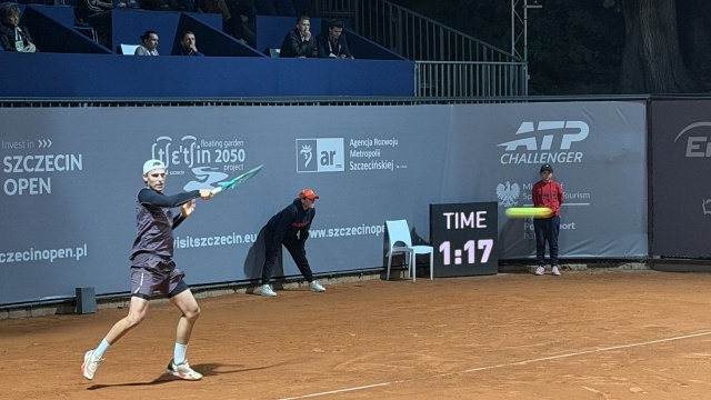 Niemiec Tom Gentzsch. Fot. Sebastian Roszkowski [Radio Szczecin] Szczecinianin odpadł w 1. rundzie Invest in Szczecin Open [ZDJĘCIA]