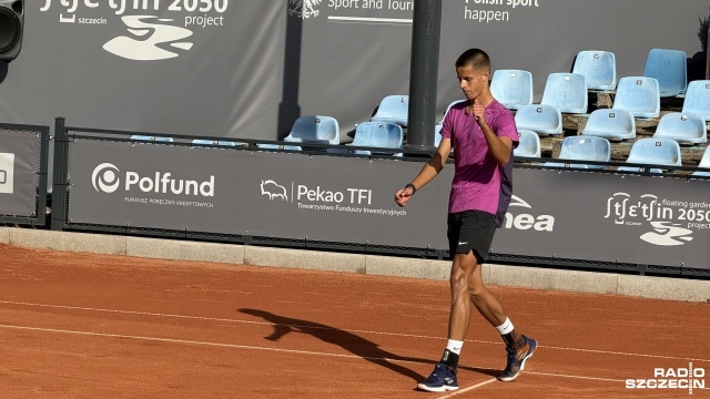 Kacper Knitter z SKT Szczecin. Fot. Sebastian Roszkowski [Radio Szczecin] Szczecinianin odpadł w 1. rundzie Invest in Szczecin Open [ZDJĘCIA]