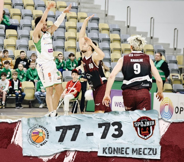 Koszykarze PGE Spójni fałszowali okrutnie w stolicy polskiej piosenki i doznali porażki w 1. lidze. Stargardzianie przegrali z AZS Politechnika Opolska 73:77 w 21. kolejce rozgrywek.