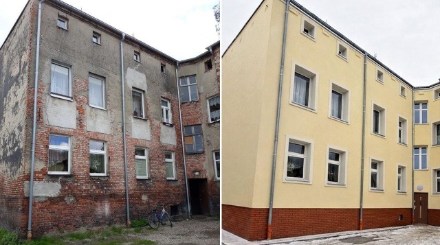 Nowe łazienki, wyremontowany dach, elewacja i klatka schodowa - takie zmiany zaszły w kamienicy na północy Szczecina.