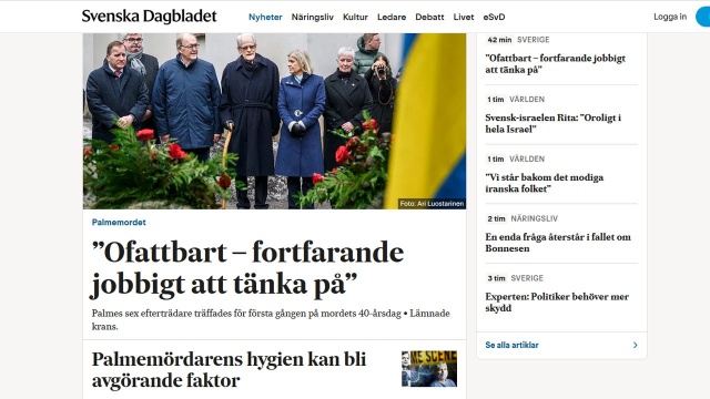 W sobotę mija 40. rocznica morderstwa socjaldemokratycznego premiera Szwecji Olofa Palmego. Jego syn Marten twierdzi, że młodzi ludzie często nie wiedzą, kim był polityk, za to chętnie dywagują, kto mógł dokonać zabójstwa.