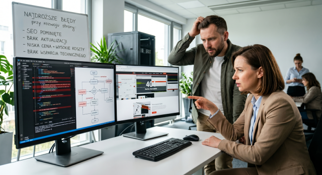 Utworzenie strony WWW to pierwszy krok do sukcesu, który powinien być poprzedzony odpowiedziami na wiele pytań i działaniami zwiększającymi skuteczność biznesową serwisu. Nie wystarczy go założyć i pozostawić na lata. Stronę należy rozwijać, dopasowywać do aktualnych trendów i optymalizować. W tym procesie można jednak popełnić wiele kosztownych błędów.