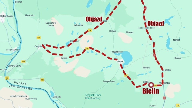 Ważna informacja dla kierowców, którzy pokonują trasy Pomorza Zachodniego: chodzi o drogę wojewódzką nr 125 na trasie pomiędzy Moryniem a miejscowością Wierzchlas.