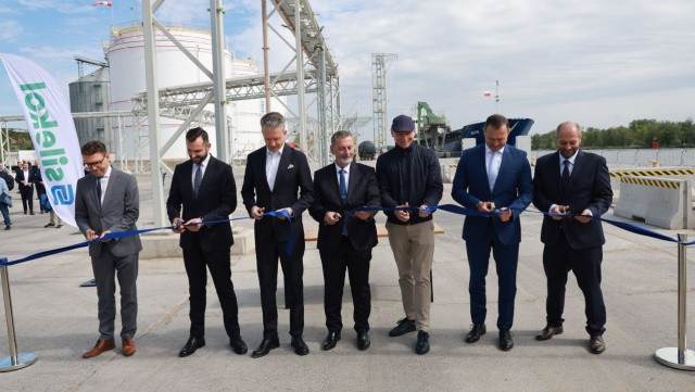 Terminal morski w szczecińskim porcie otwarty po przebudowie. Instalacja znajduje się w miejscu, gdzie wcześniej był terminal Andreas.