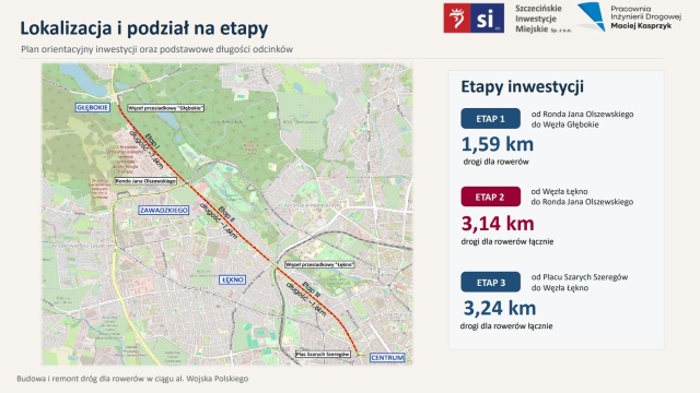 Aleja Wojska Polskiego w Szczecinie ze ścieżką i buspasem