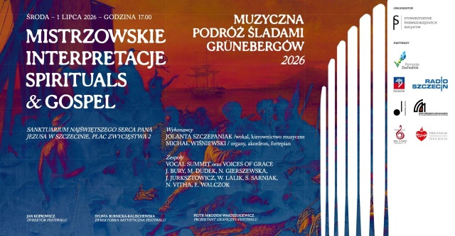 Powstawały na przełomie XIX i XX wieku. Tworzyli je i śpiewali niewolnicy przywożeni z Afryki do Ameryki. Tak narodziły się pieśni z kręgu negro spirituals i gospel. W środę zabrzmią w szczecińskim Sanktuarium Najświętszego Serca Pana Jezusa, w ramach Festiwalu Muzyczna podróż śladami Grnebergów.