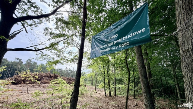 Ruszyły prace przy budowie Obwodnicy Polic. Piesi i rowerzyści powinni zachować czujność szczególnie na leśnych ścieżkach.