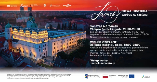 Zakończyły się prace nad nową iluminacją Zamku Książąt Pomorskich