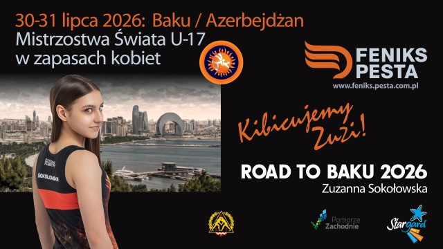 Zuzanna Sokołowska z klubu LKS Feniks Pesta Stargard wystąpi w Mistrzostwach Świata juniorek U-17 w zapasach, które w czwartek rozpoczną się w Baku.